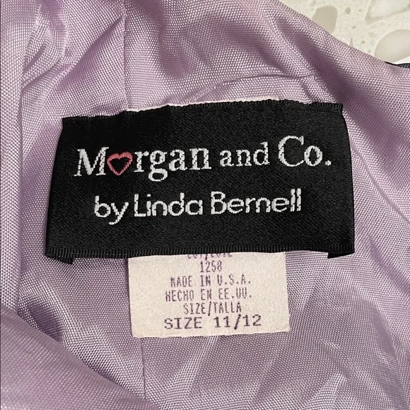 Vintage Morgan & Co. Black Glitter flowers with Lavender Linen and black Tulle - Picture 2 of 10